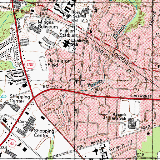 Topographic Map of Our Redeemer Lutheran Church, NC