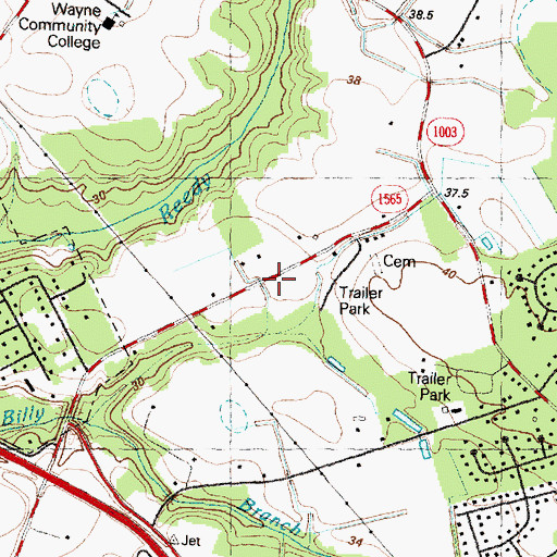 Topographic Map of Pentecostal Christian Assembly, NC
