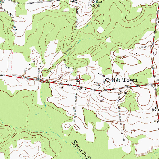 Topographic Map of Pentecostal Free Will Baptist Church, NC