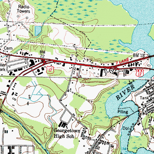 Topographic Map of Praise Gospel Assembly, NC