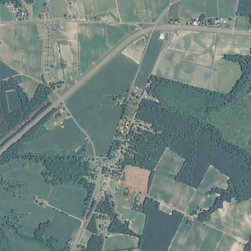 Aerial/Satellite Image of Promised Land Church of Christ, NC