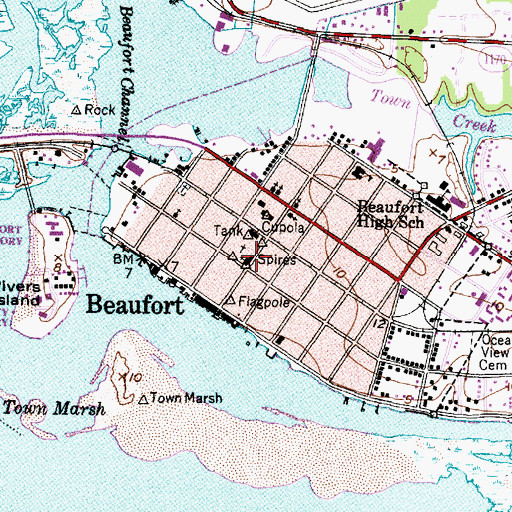 Topographic Map of Purvis Chapel African Methodist Episcopal Zion Church, NC