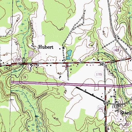 Topographic Map of Queens Creek United Methodist Church, NC