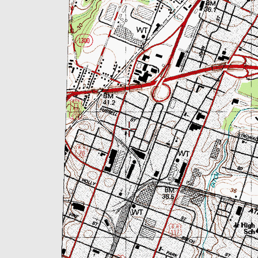 Topographic Map of Saint Stephen Missionary Baptist Church, NC