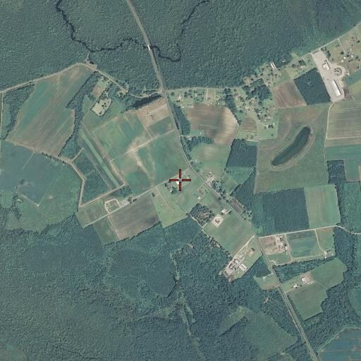 Aerial/Satellite Image of Sandy Acres Free Baptist Church, NC