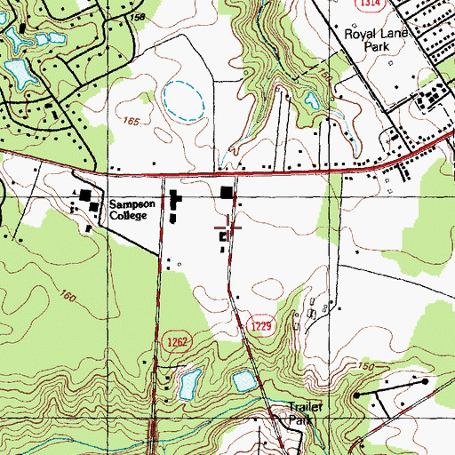 Topographic Map of Spirit of Life Church of God, NC