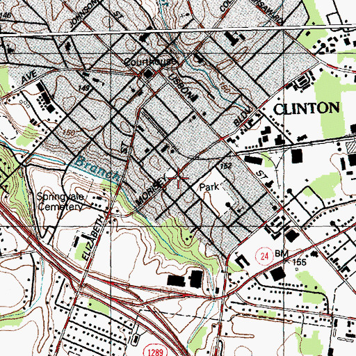 Topographic Map of Union Star Original Free Will Baptist Church, NC