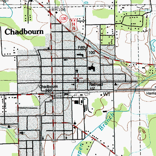 Topographic Map of United Holy Temple Church, NC