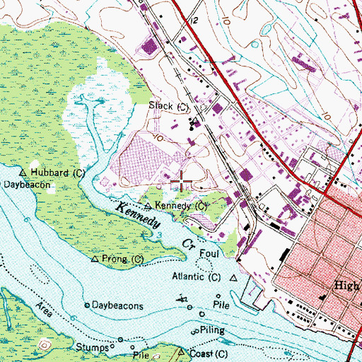 Topographic Map of Washington Wastewater Treatment Plant, NC