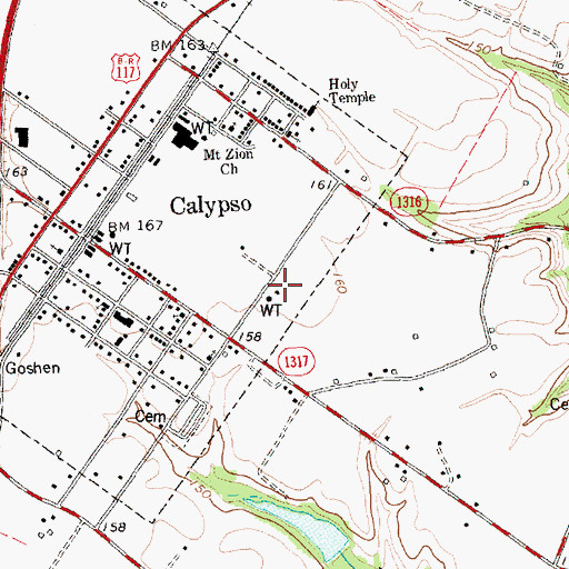 Topographic Map of Calypso Water Treatment Plant, NC