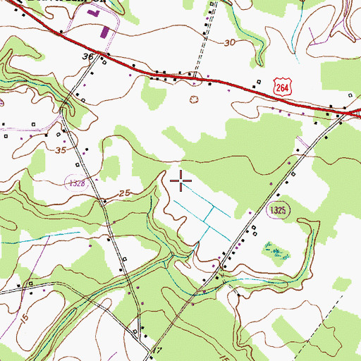 Topographic Map of Washington Water Treatment Plant, NC
