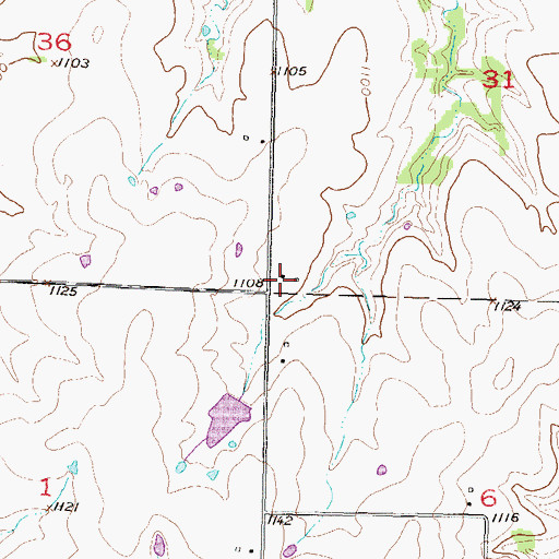 Topographic Map of West Franklin Learning Center, KS