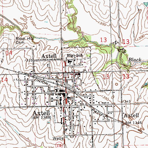 Topographic Map of Saint Michael Catholic Elementary School, KS
