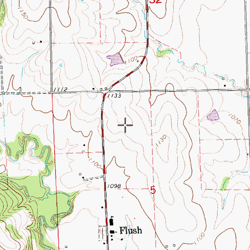 Topographic Map of Rock Creek Junior / Senior High School, KS