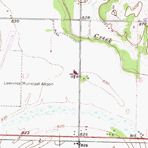 Topographic Map of Prairie Moon Waldorf School, KS