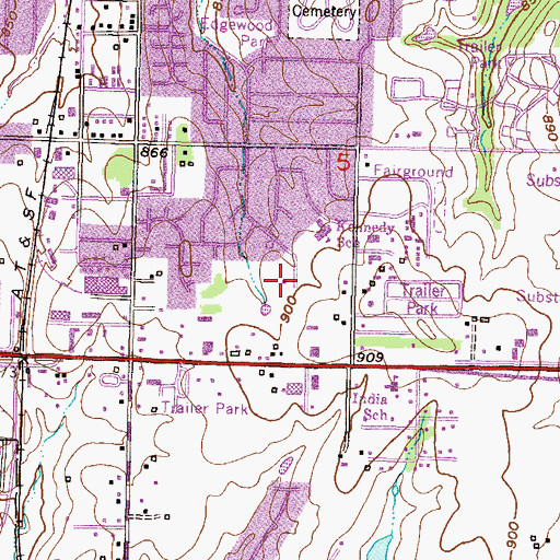 Topographic Map of Sunshine Acres Montessori School, KS