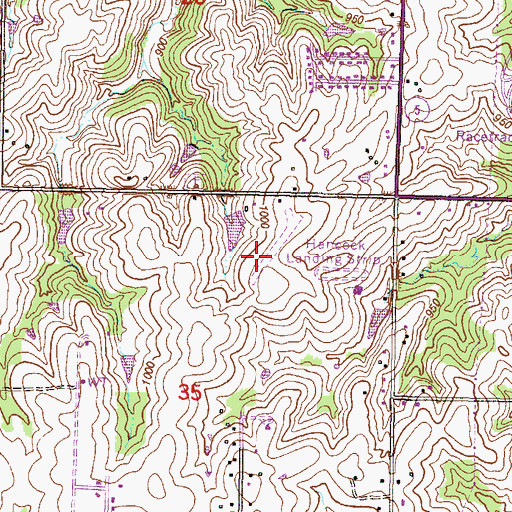 Topographic Map of Open Door Christian School, KS