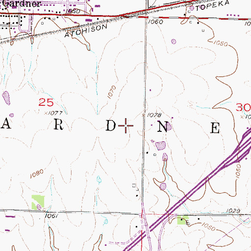 Topographic Map of Moonlight Elementary School, KS