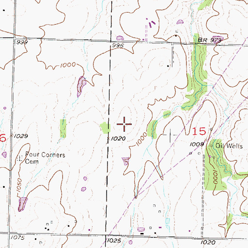 Topographic Map of Pioneer Ridge Middle School, KS
