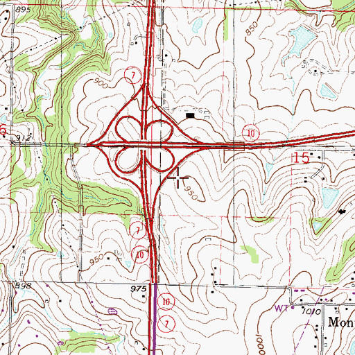 Topographic Map of Canterbury Academy At Shawnee Crossings School, KS