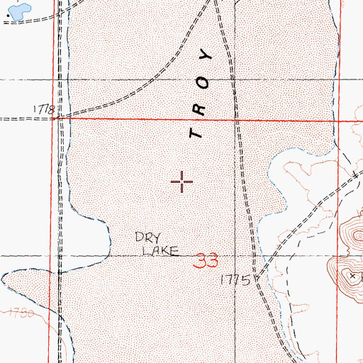 Topographic Map of Troy Lake, CA