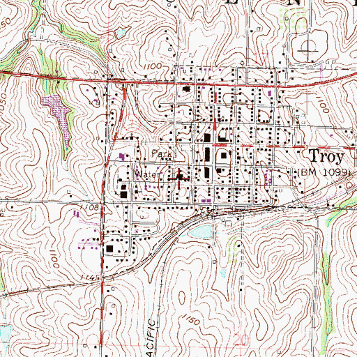 Topographic Map of Troy Public Schools District Office, KS