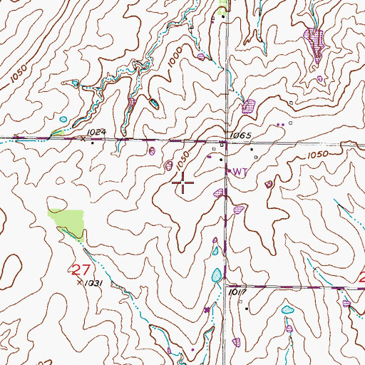 Topographic Map of Blue Valley Southwest High School, KS