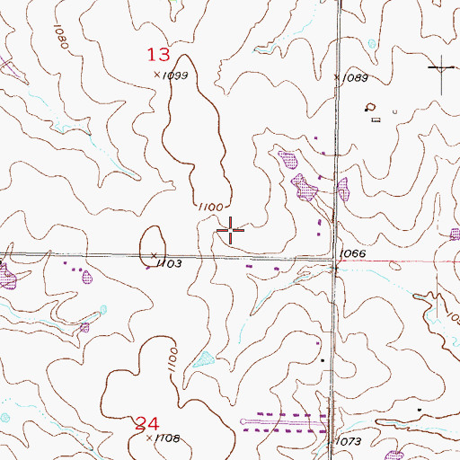 Topographic Map of Madison Place Elementary School, KS