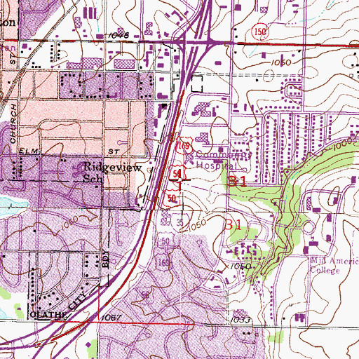 Topographic Map of Kids Transforming Lives in our Community, KS