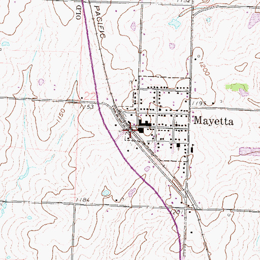 Topographic Map of Royal Valley Unified School District Office, KS