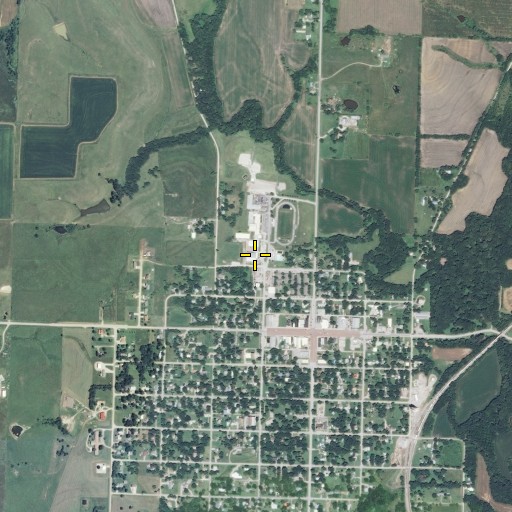 Aerial/Satellite Image of Burlingame Elementary School, KS