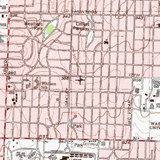 Topographic Map of Discovery Montessori School, KS