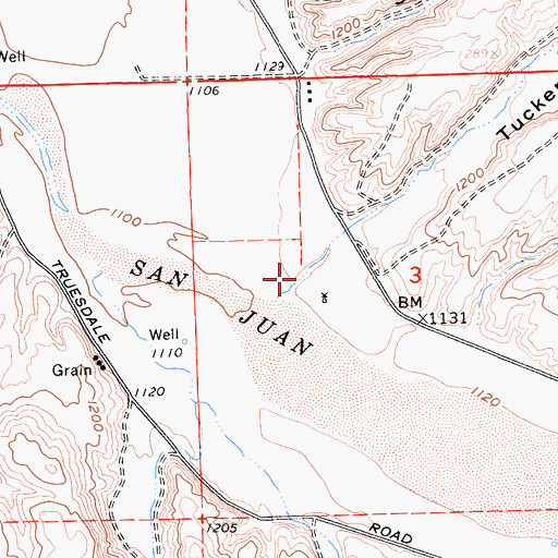 Topographic Map of Tucker Canyon, CA