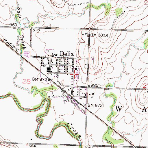 Topographic Map of Delia Charter School, KS