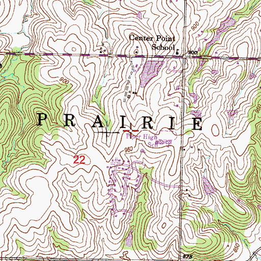 Topographic Map of Piper Middle School, KS