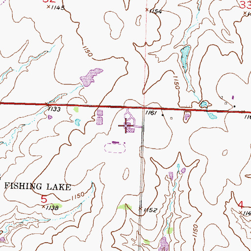 Topographic Map of Santa Fe Trail High School, KS