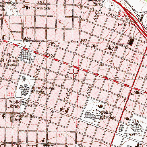 Topographic Map of Cair Paravel Latin School, KS