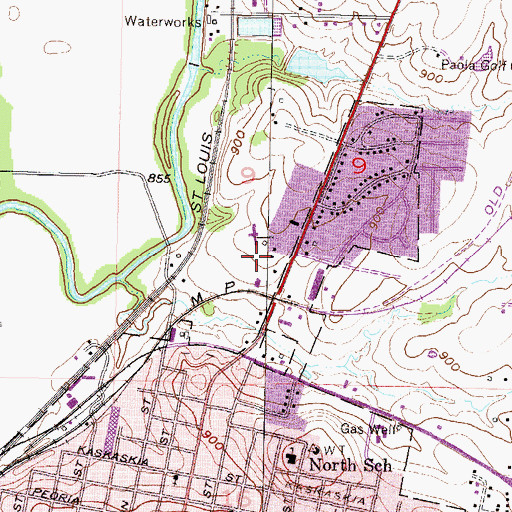 Topographic Map of Paola Christian Academy, KS