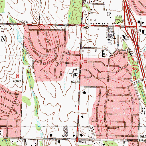 Topographic Map of Seventh Day Adventist Elementary School, KS