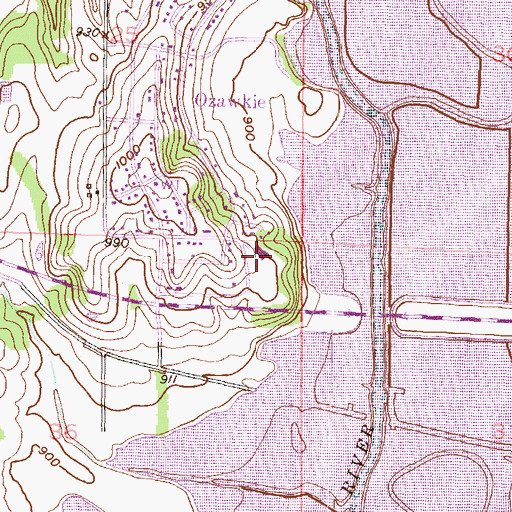 Topographic Map of Keystone Learning Services School, KS