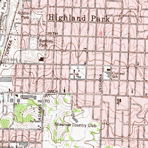 Topographic Map of Saint Matthew Catholic School, KS