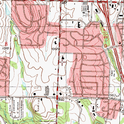 Topographic Map of Christ the King School, KS