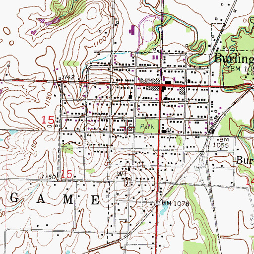 Topographic Map of Lincoln Middle School (historical), KS