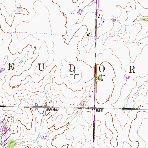 Topographic Map of Eudora Middle School, KS