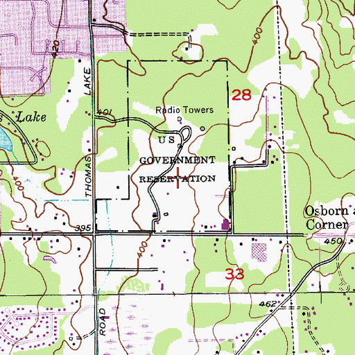 Topographic Map of Archbishop Murphy High School, WA