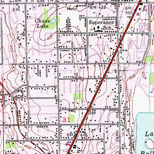 Topographic Map of Solomon Christian School, WA