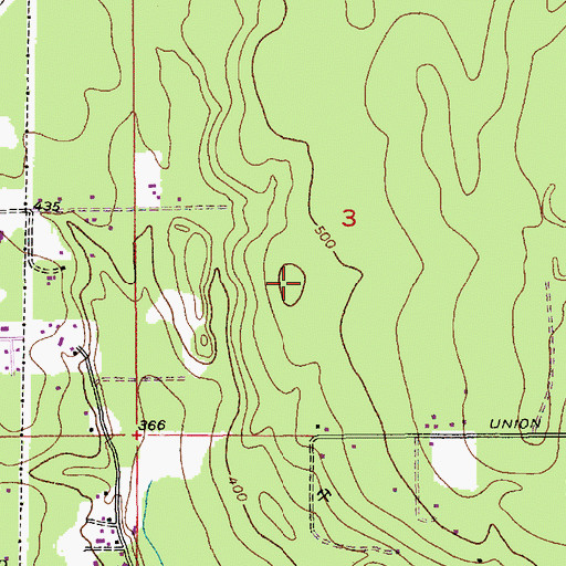 Topographic Map of Gateway Middle School, WA
