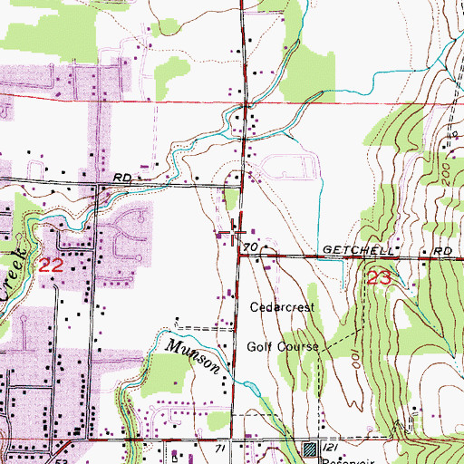 Topographic Map of Grace Academy, WA