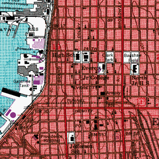 Topographic Map of Puget Sound Christian College, WA