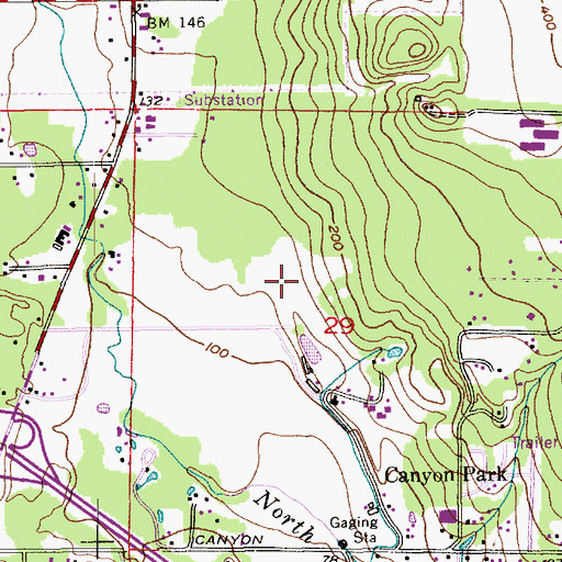 Topographic Map of Mars Hill Graduate School, WA